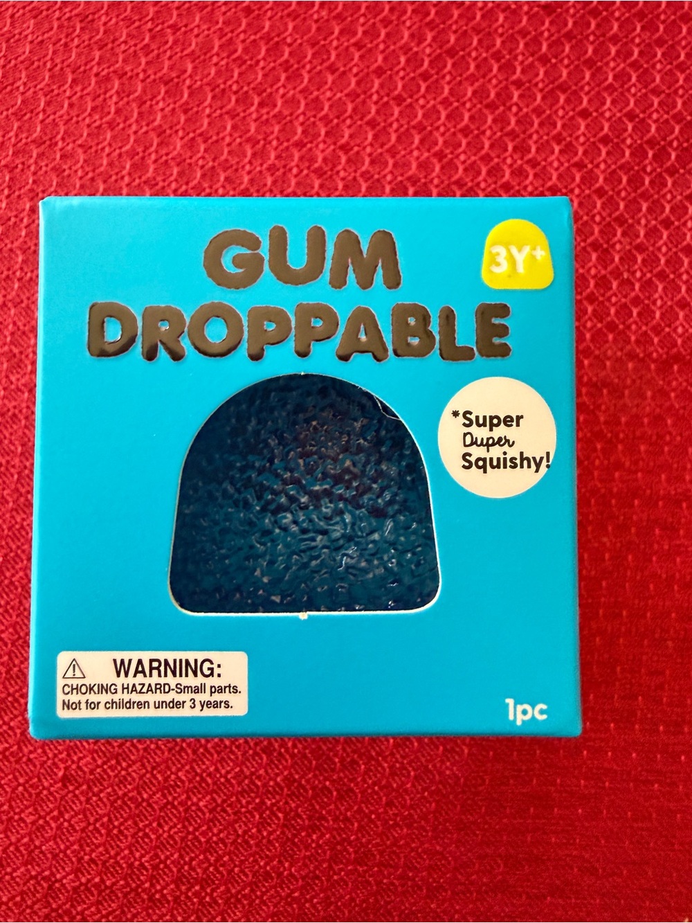 New J'adore Gum Droppable Super Duper Squish Textured Squeeze Squishy Toy Blue